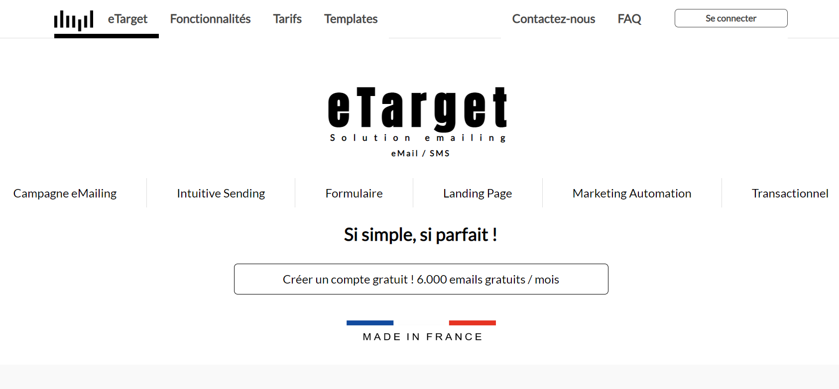 eTarget - Logiciel pour créer une newsletter gratuitement