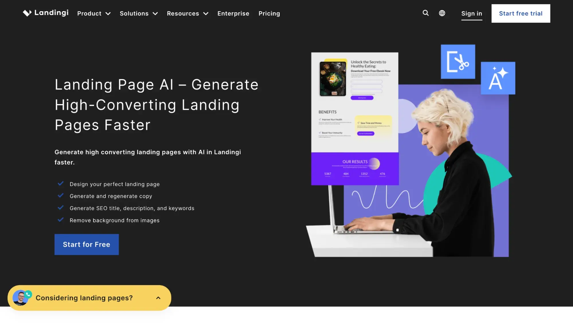 créateur de landing pages ia : landingi