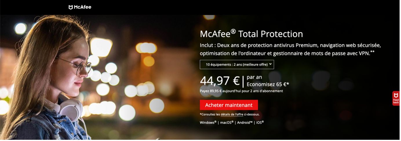 Antivirus McAfee Total Protection