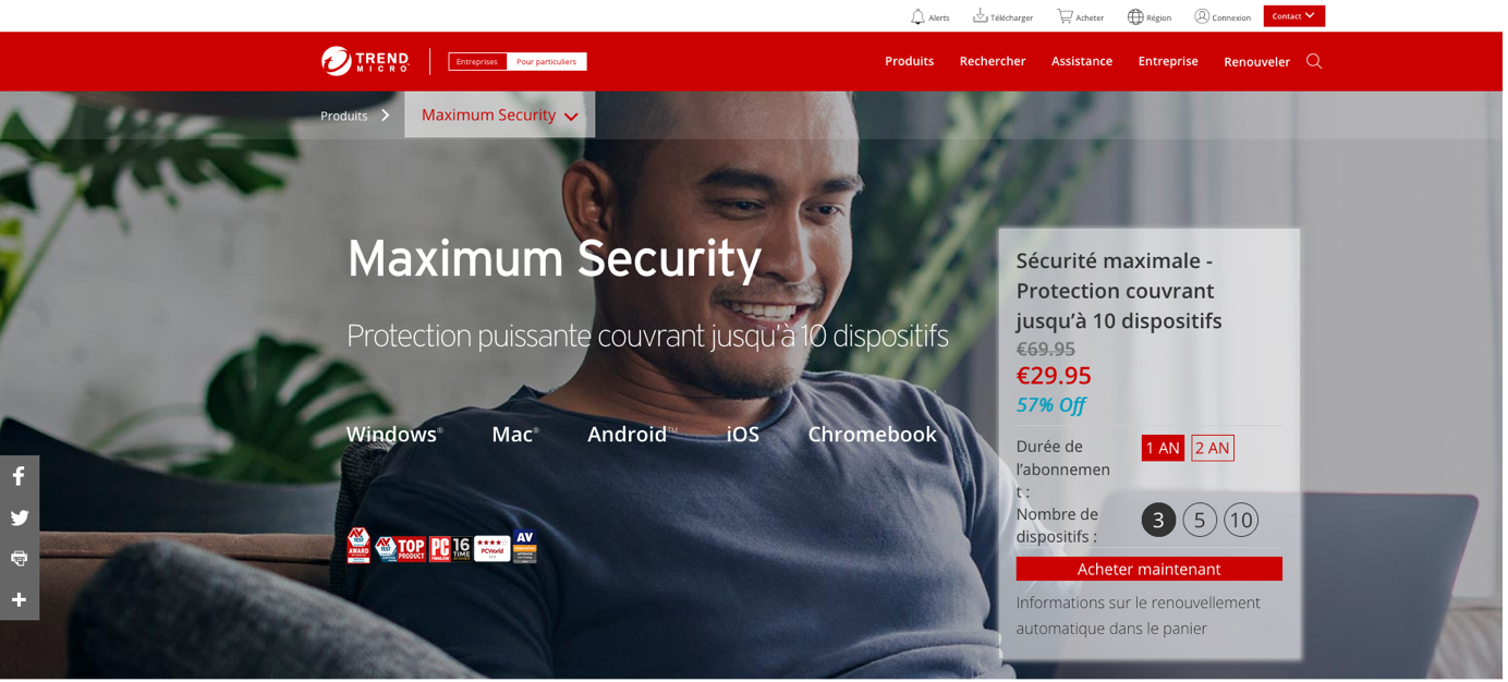 Antivirus Trend Micro Maximum Security