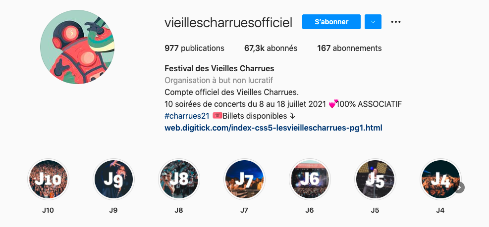 bio instagram festival