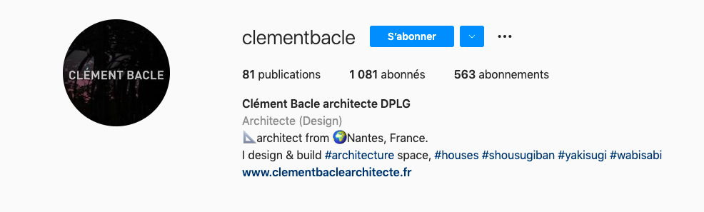 Exemple de bio instagram architecte