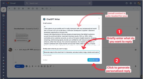 Extension ChatGPT Writer