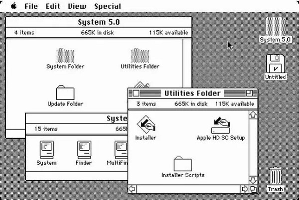 ancienne interface informatique