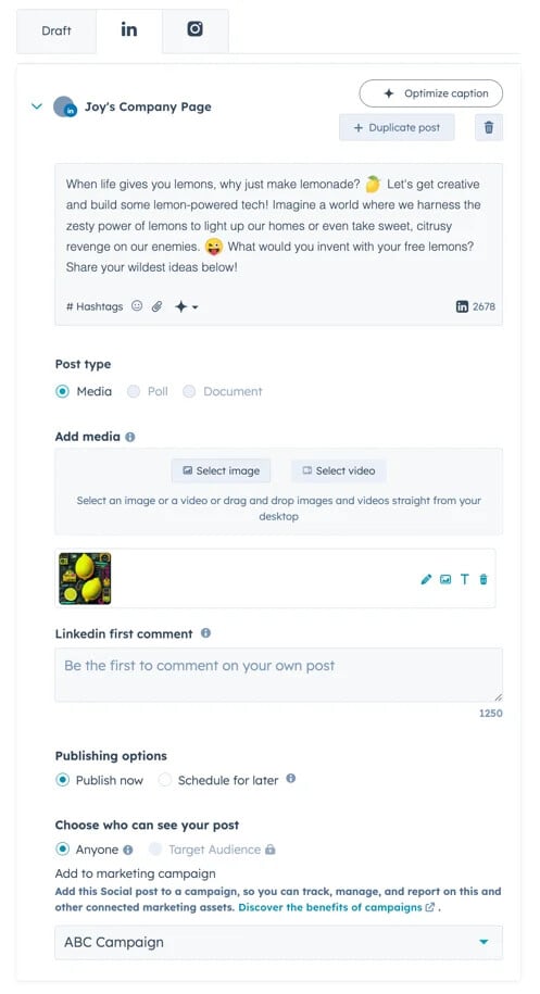 KB - linkedin post
