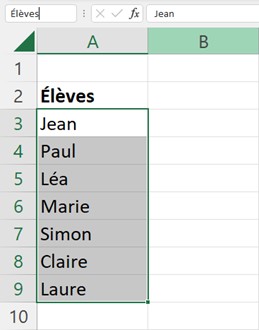 Liste déroulante Excel 10