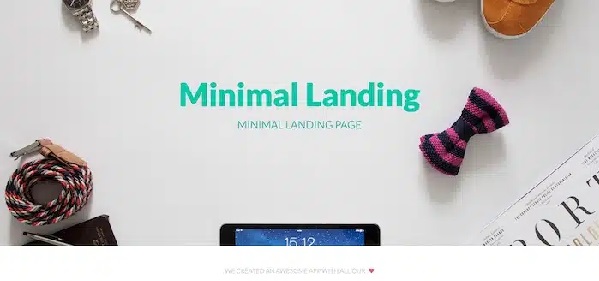 template bootstrap Minimal Landing