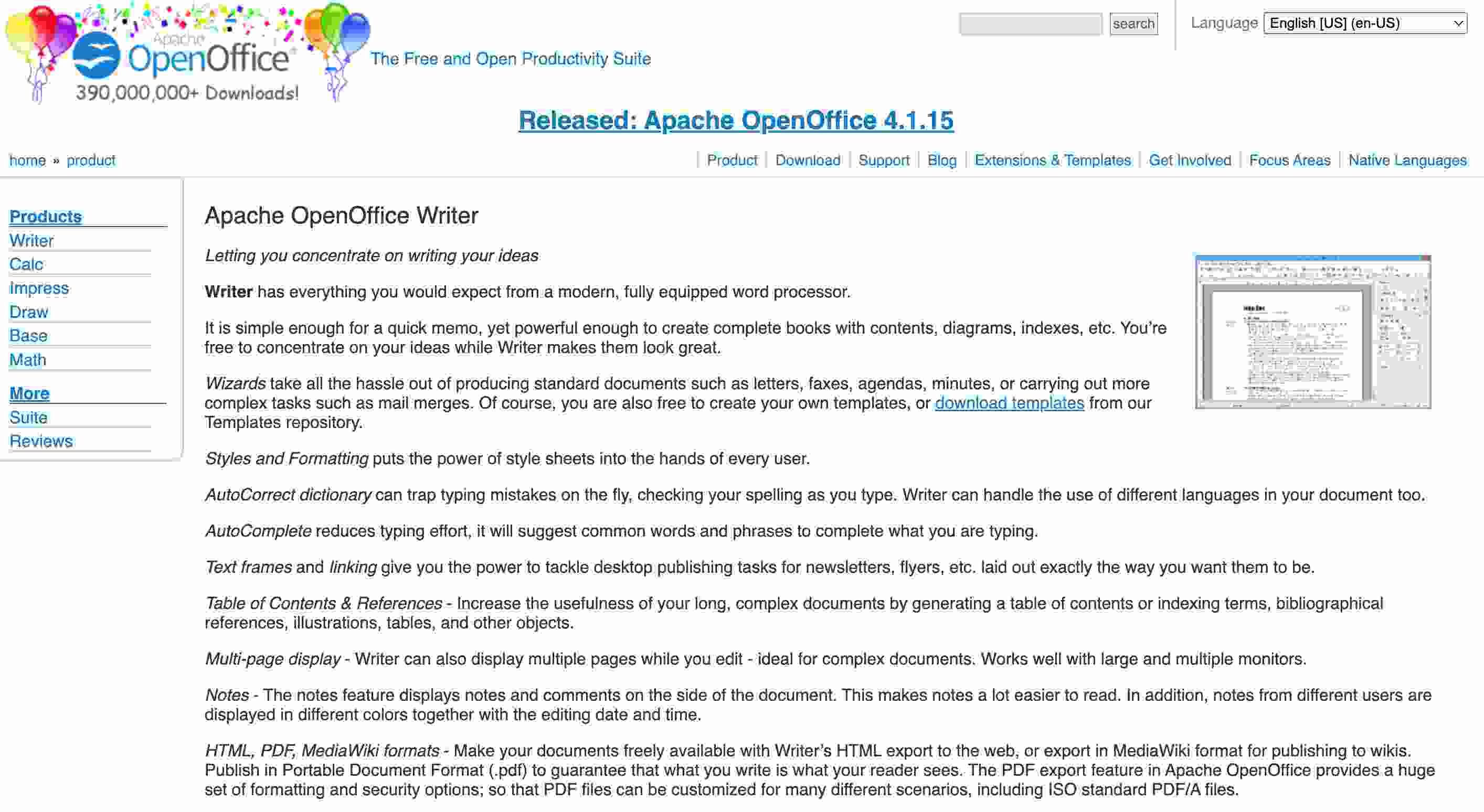 OpenOffice Writer