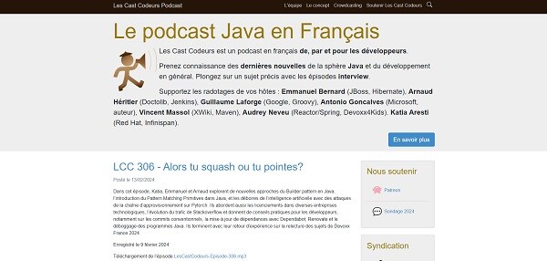Podcast dev - Les Cast Codeurs