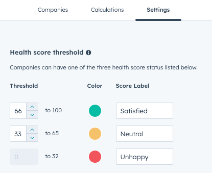 score de santé dans le service hub de hubspot