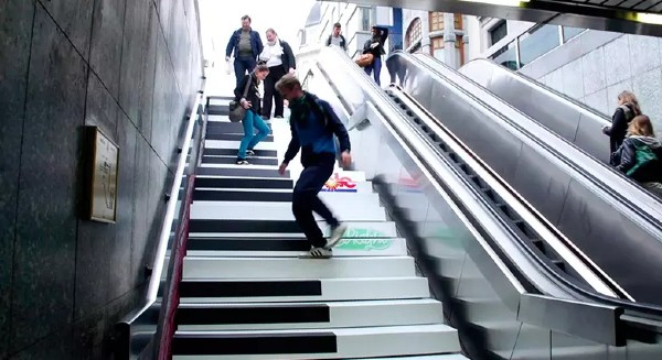 exemple de nudge marketing : metro stockholm