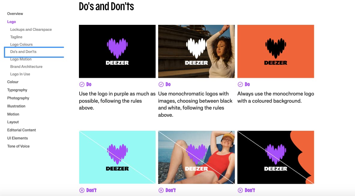 charte graphique deezer