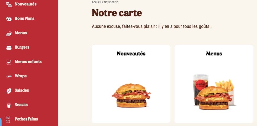 icônes site web burger king