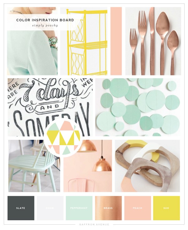 exemple moodboard simply peachy