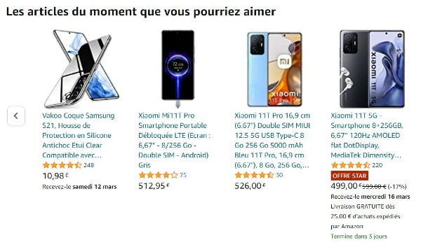 exemple de nudge marketing : Amazon