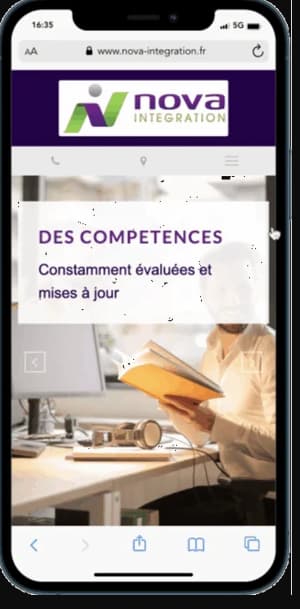 seo web design adapté aux mobile NOVA intégration