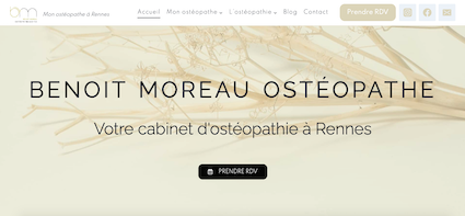site web ostéopathe à rennes
