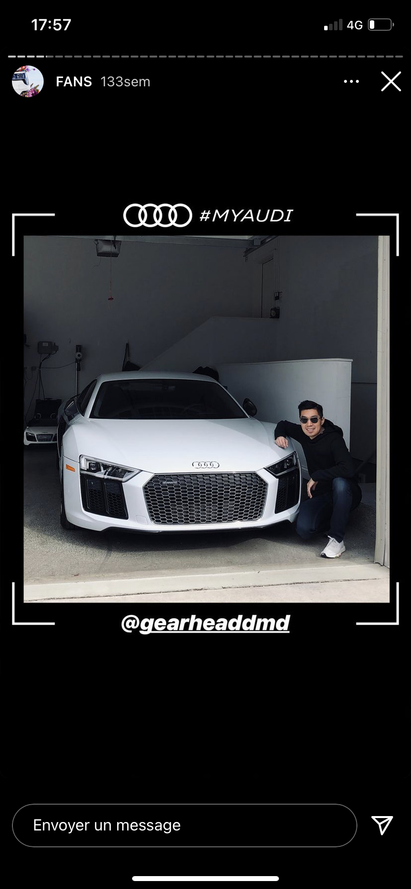 exemple story instagram Audi