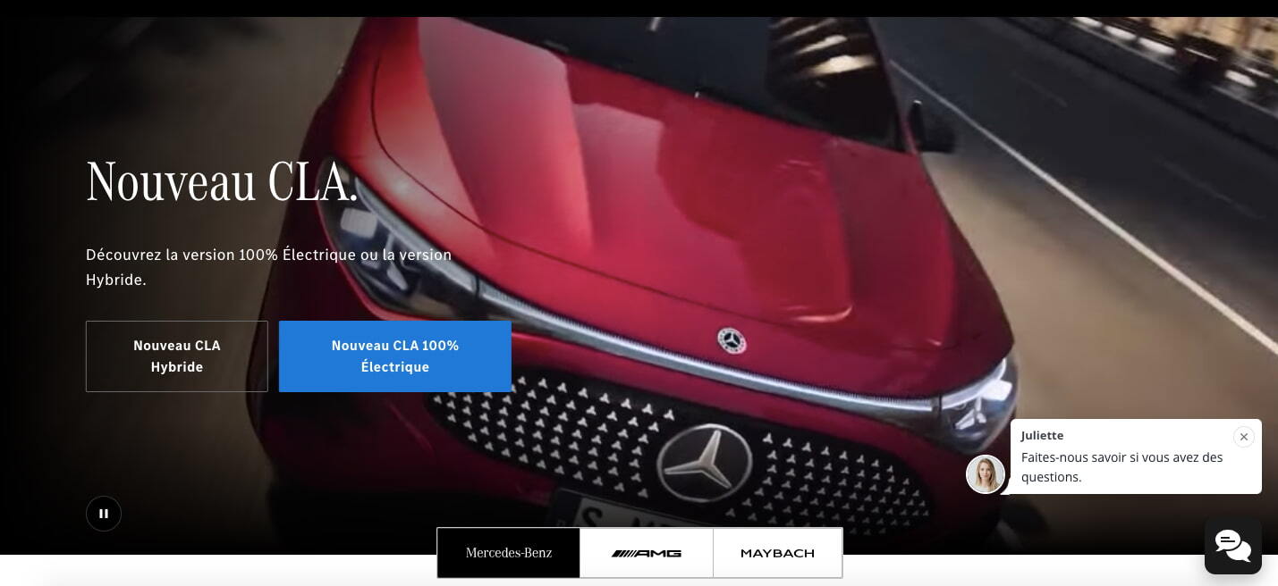 page accueil site mercedes benz