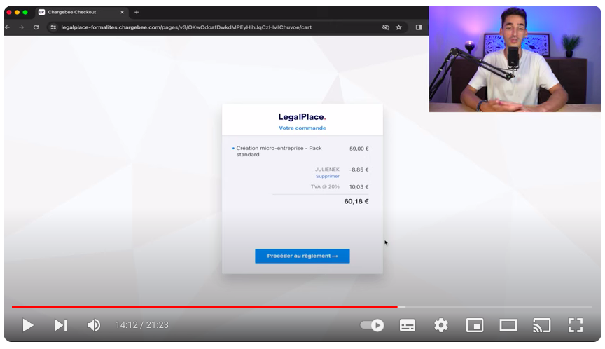 extrait vidéo youtube affiliation legalplace