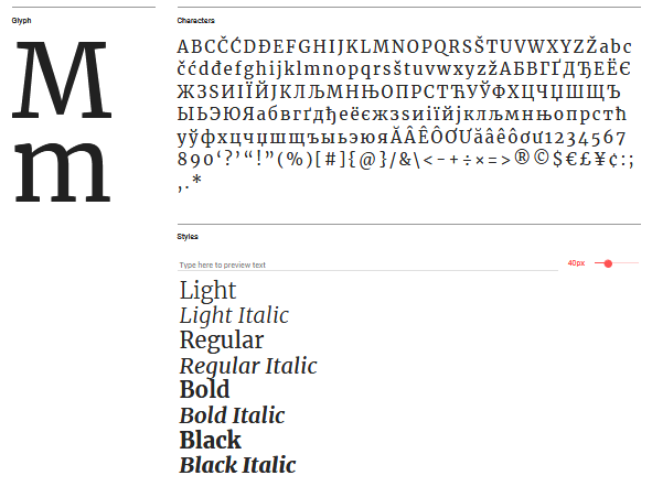 typographie merriweather