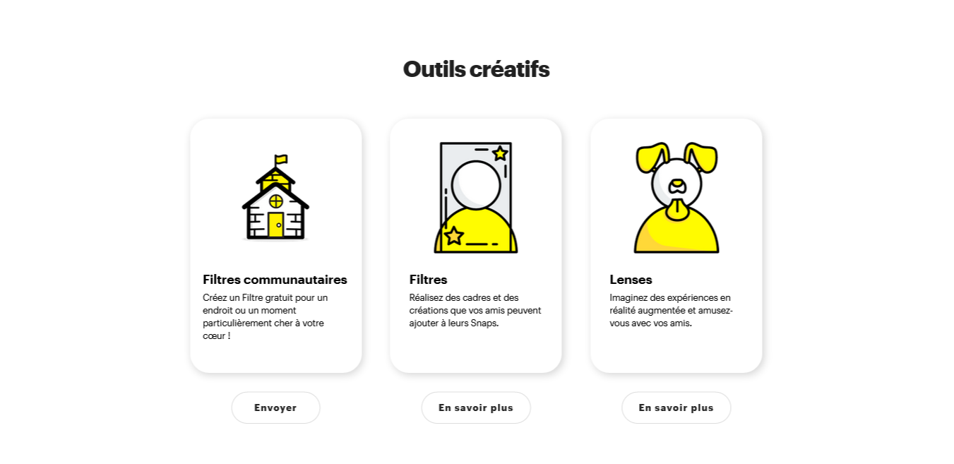 snapchat create pour creer des filtres communautaires gratuits