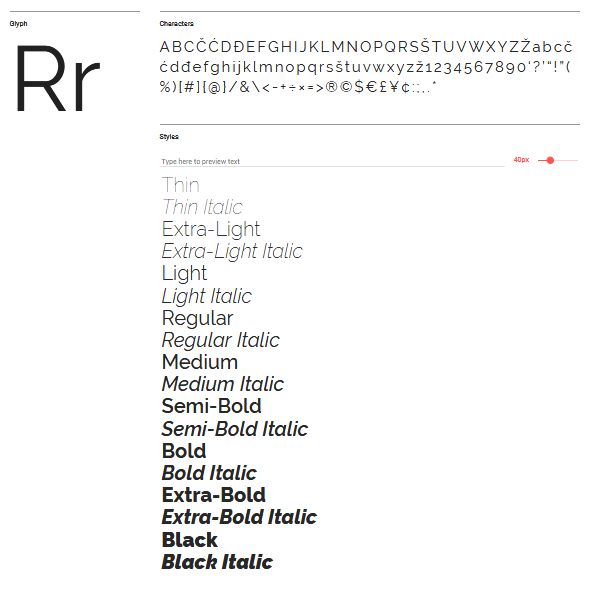 typographie raleway