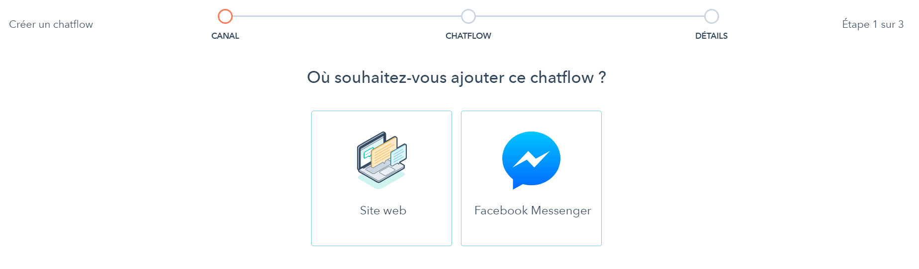 création d'un live chat dans HubSpot - étape 1